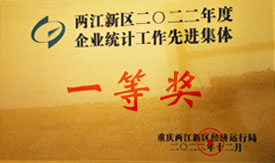 两江新区2022年度企业统计工作先进集体一等奖